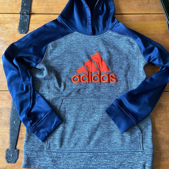 adidas Other - Adidas Boy’s Navy/Gray Hoodie S 14-16